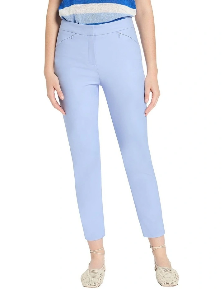 Sarah Compact Cotton Pant in Glacier