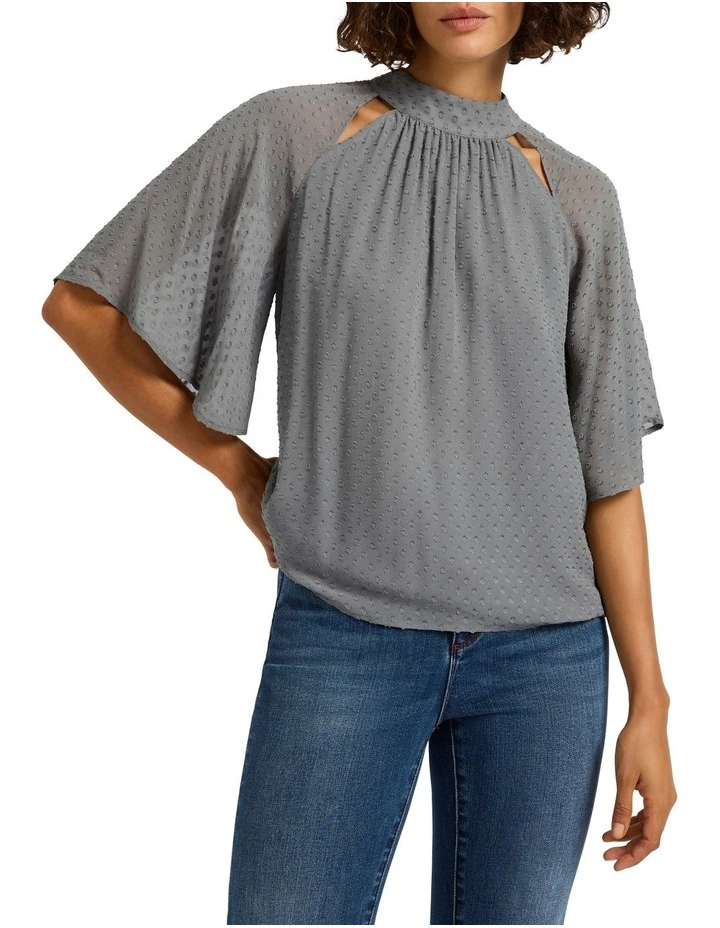 Olivia Clip Spot Top in Jasper