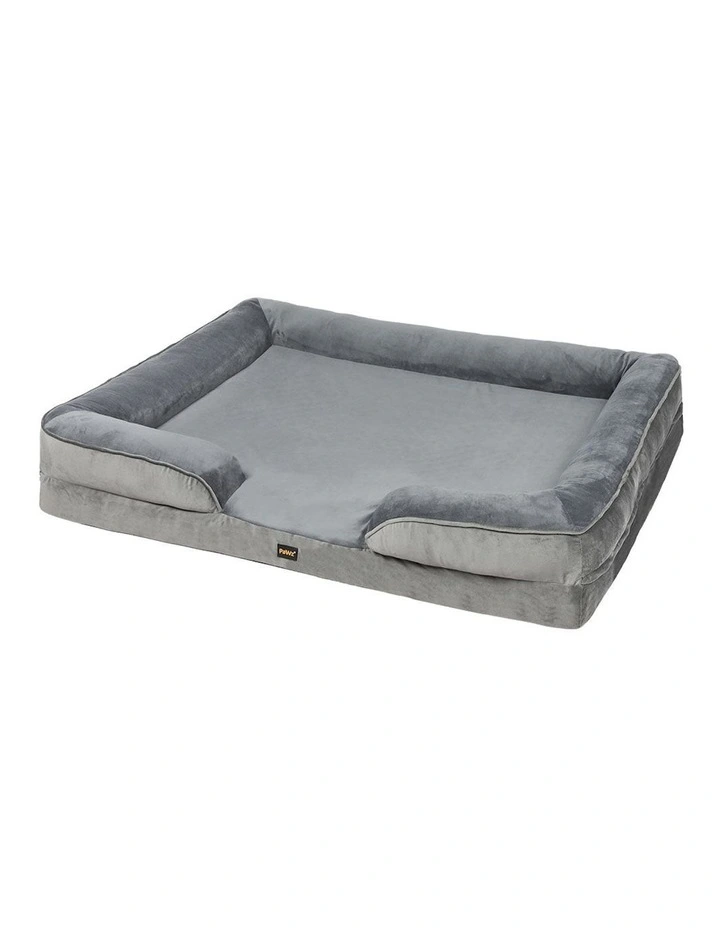 Washable Removable Orthopedic XL Pet Sofa Bed Cushion in Grey