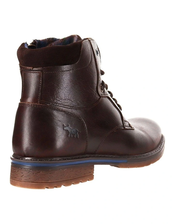 Panama Lace-Up Boots in Dark Brown