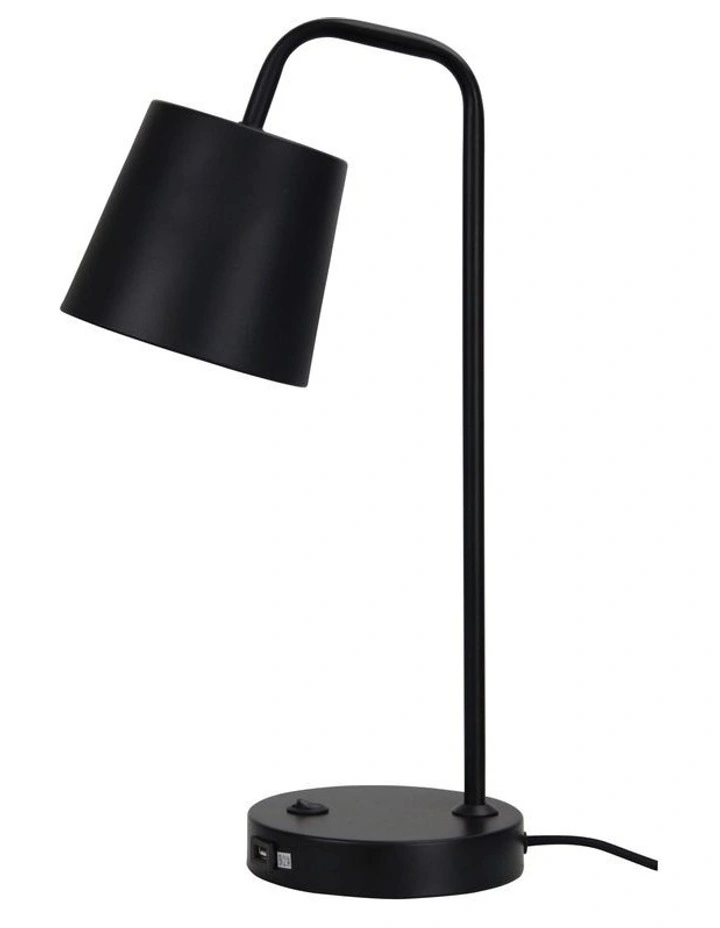 Henk Desk Lamp with USB Black