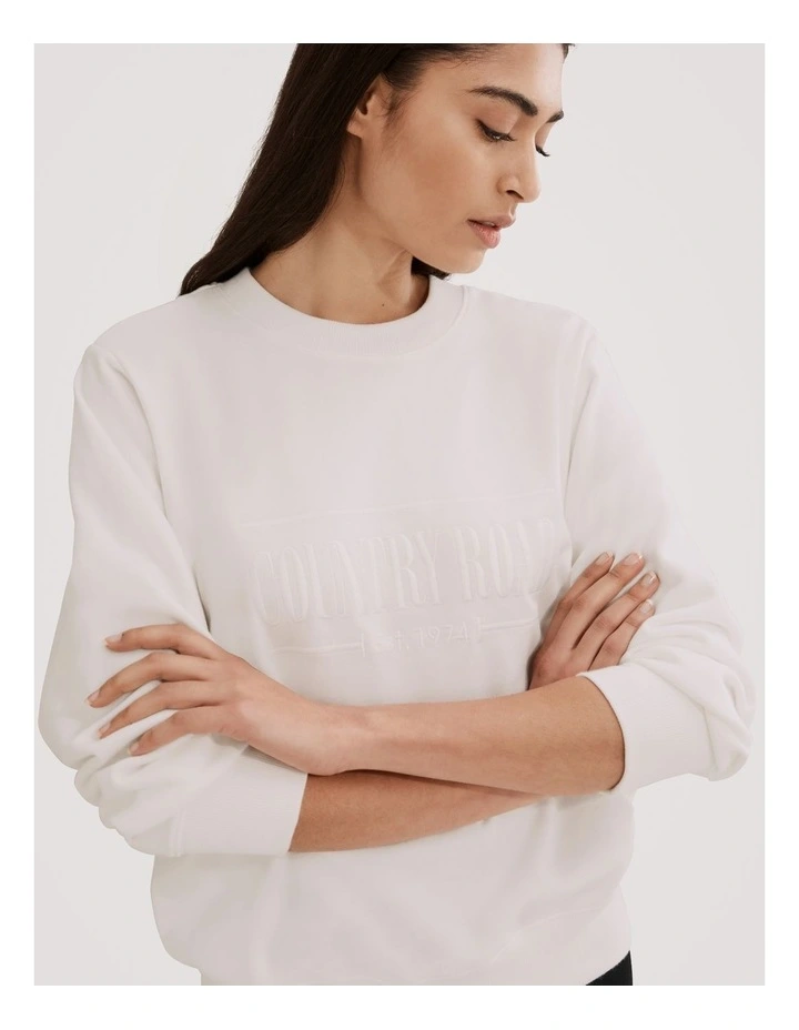 Verified Australian Cotton Heritage Sweat in Ecru