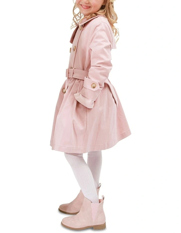 Miss Sunshine Trench Coat in Blush