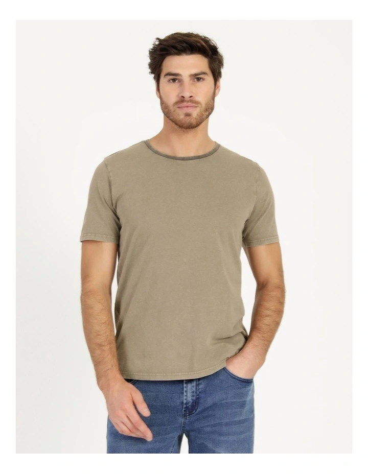 Kingscliff Snow Wash Tee Khaki