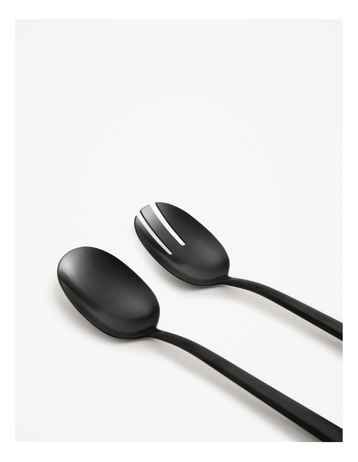 Nolan Salad Servers in Graphite