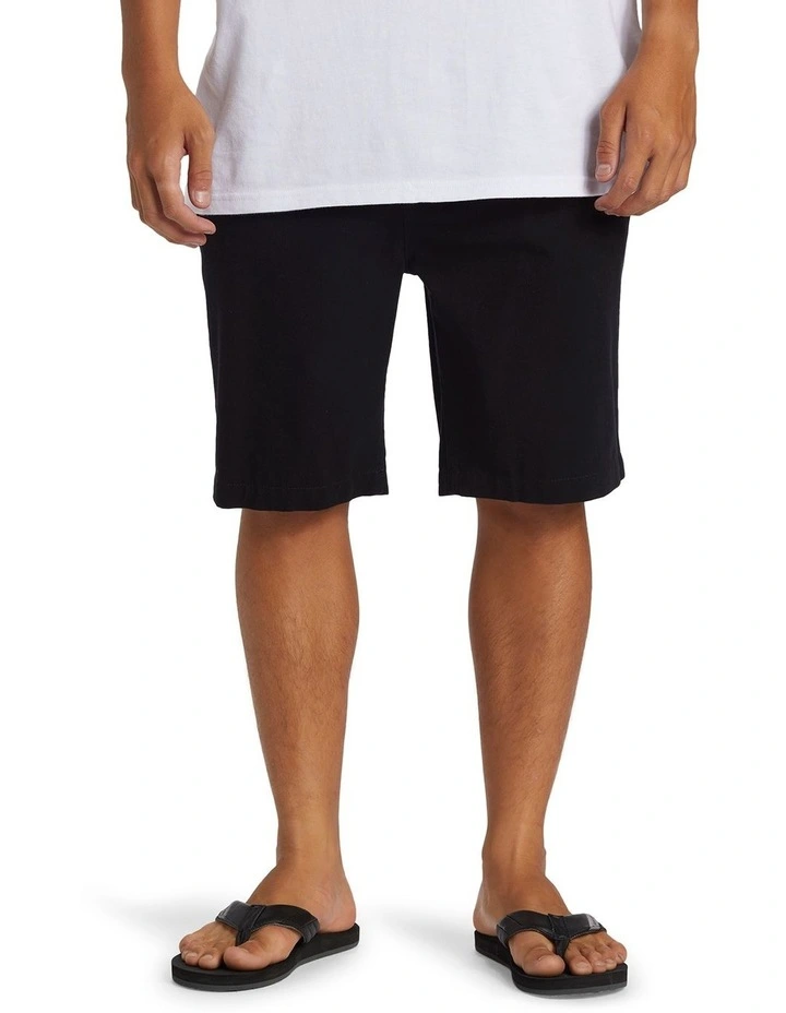 Everyday Union Light Corduroy Walk Shorts in Black
