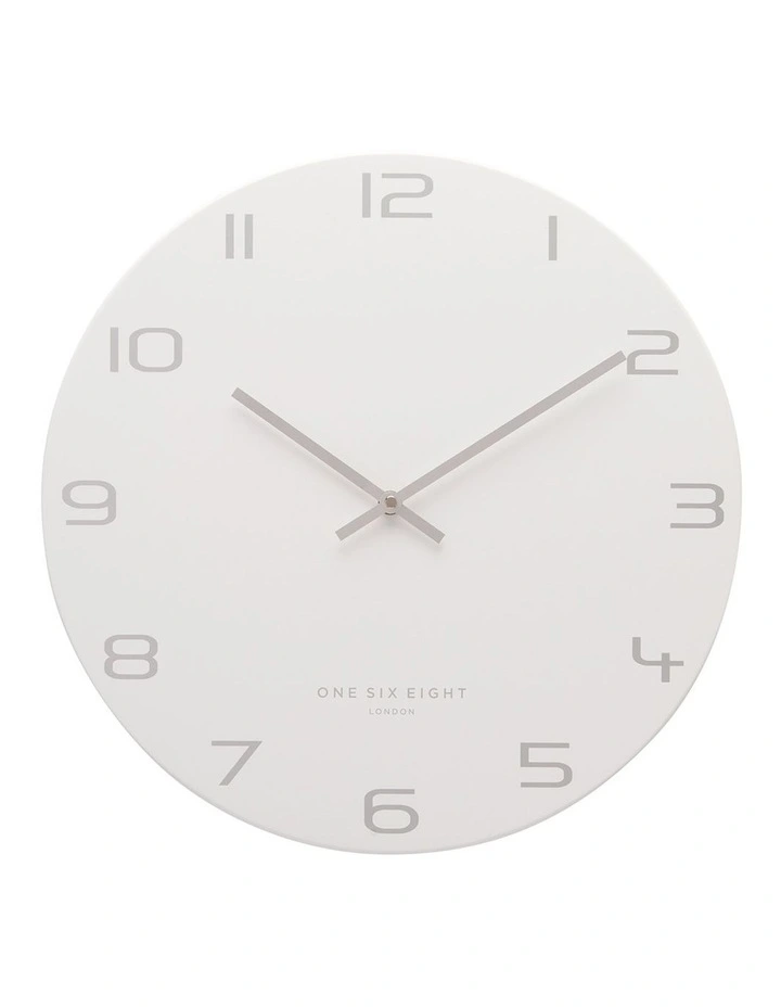 Bianca 60cm Silent Wall Clock in White