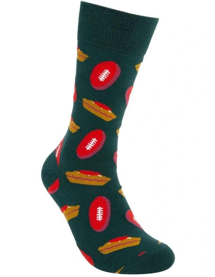Footy Pie Organic Cotton Socks in Forest