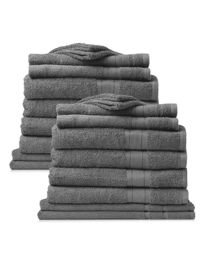Regency Luxury Plush Towel Set 20 Piece in Granite
