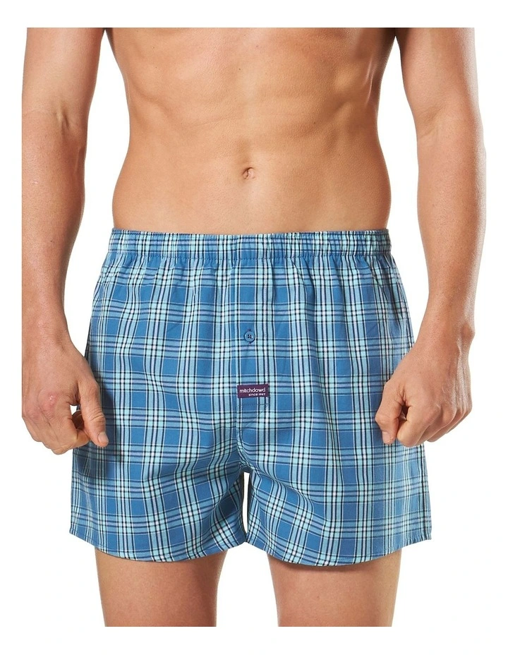 Woven Boxer 3 Pack in Blue