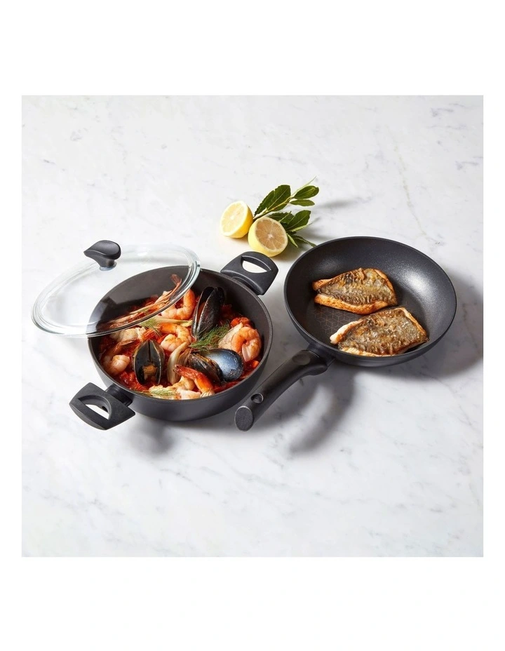 Per Salute Nonstick Induction 2 Piece Cookware set in Diamond Infused