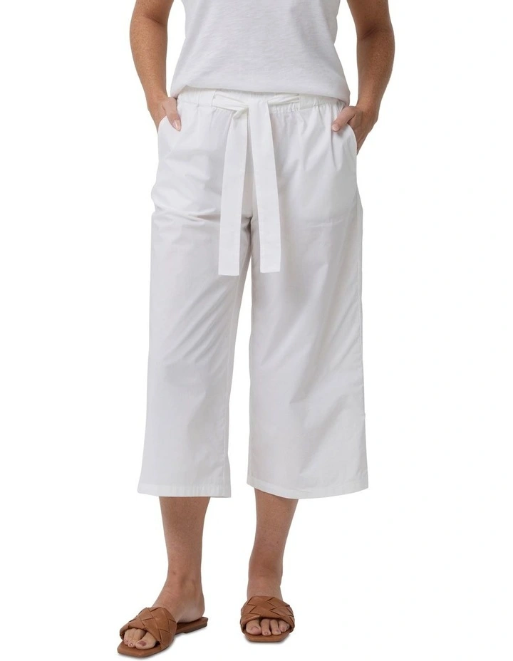 Relaxed Wide Leg Pant in White