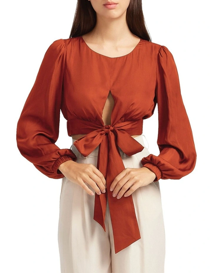 No Way Home Cropped Top in Red