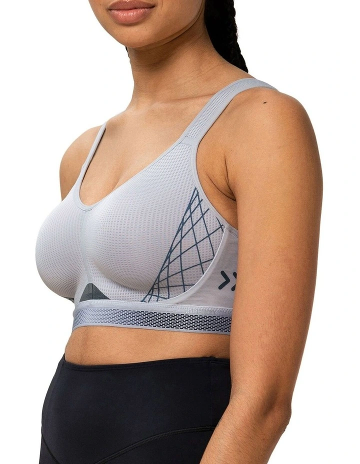 Triaction Cardio Cloud Wirefree Minimiser Sports Bra in Platinum Silver