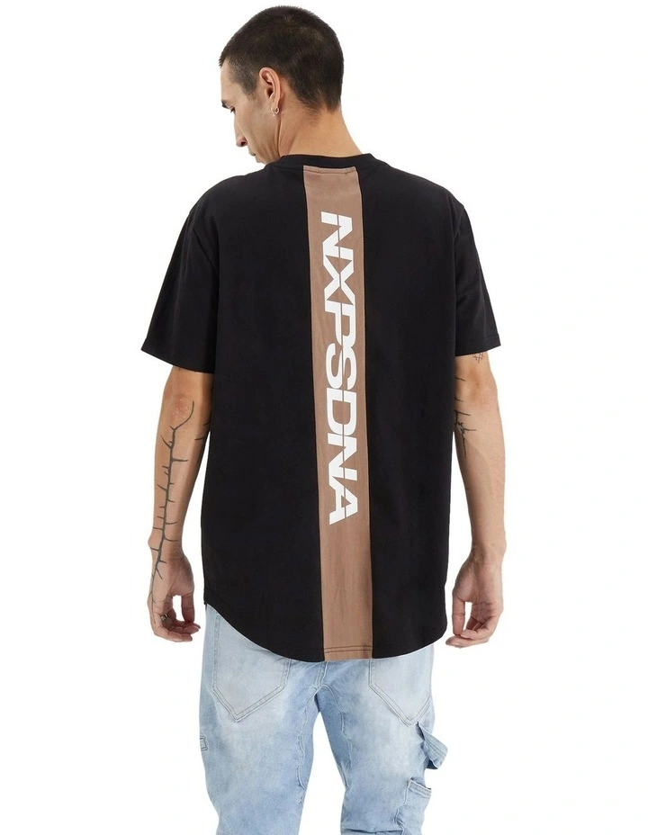 Drayton Dual Curved Tee in Black