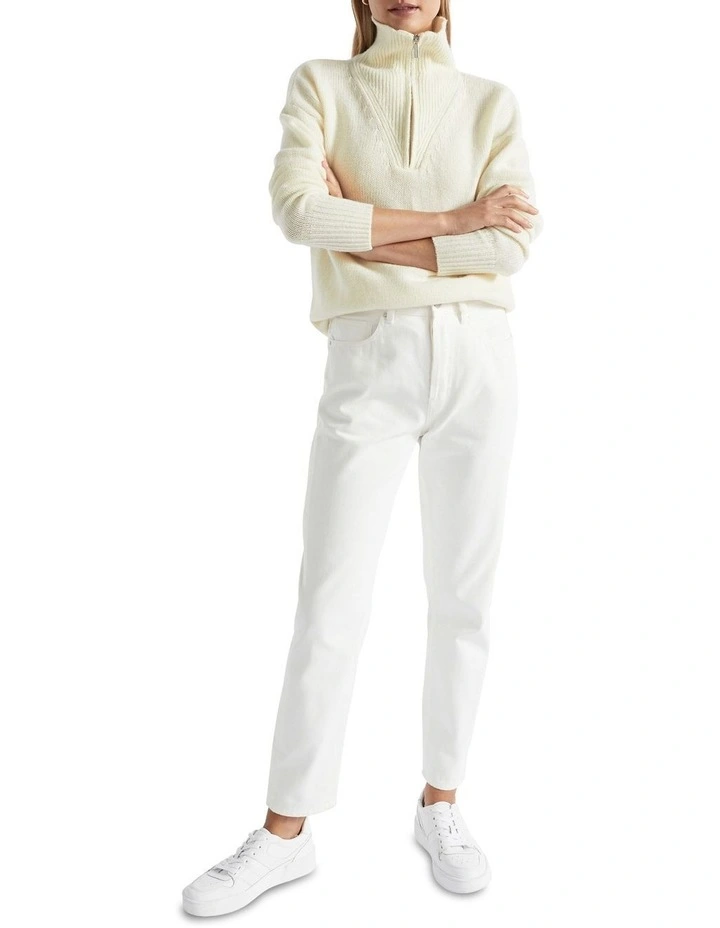 Merino Wool Zip Through Knit