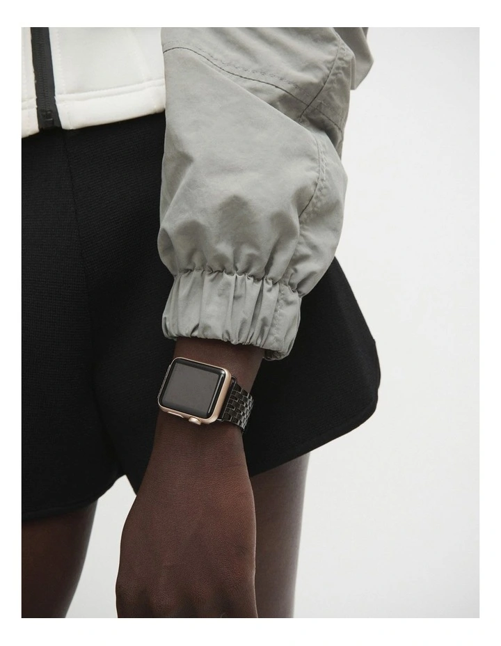 40mm Swirl Watch Band in Jet Black