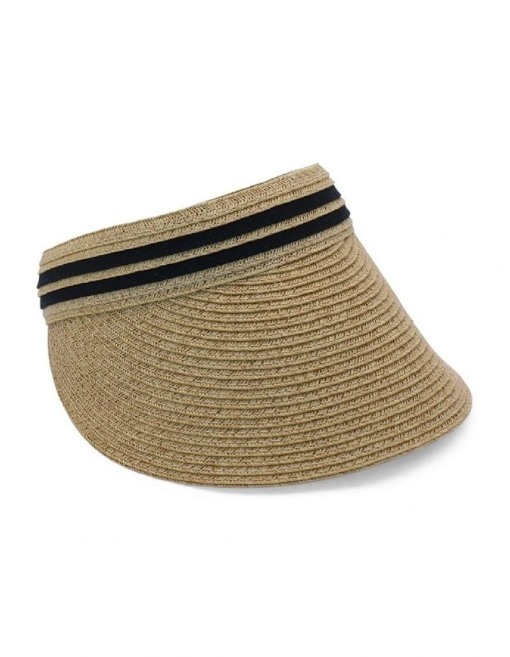 Lilah Visor Hat in Tan/Black