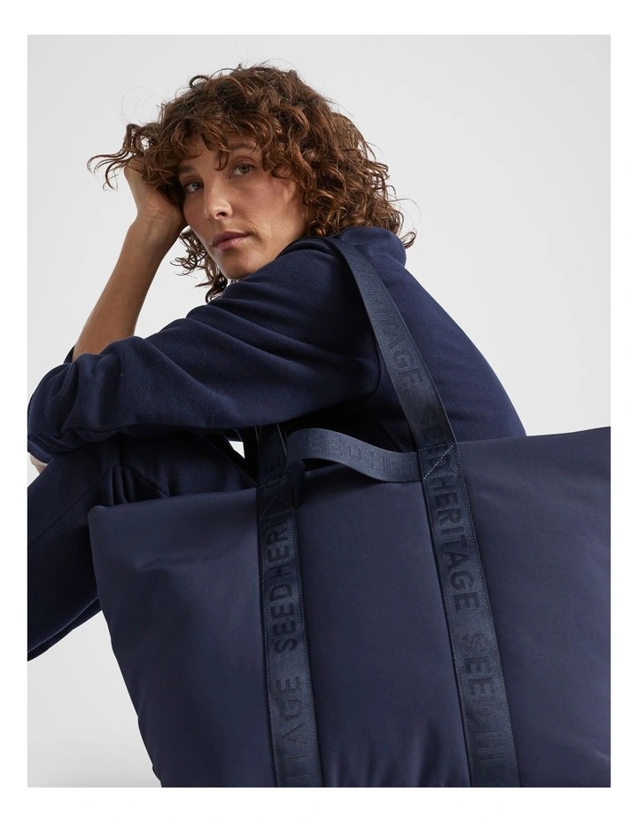 Monochrome Logo Tote in Midnight Sky