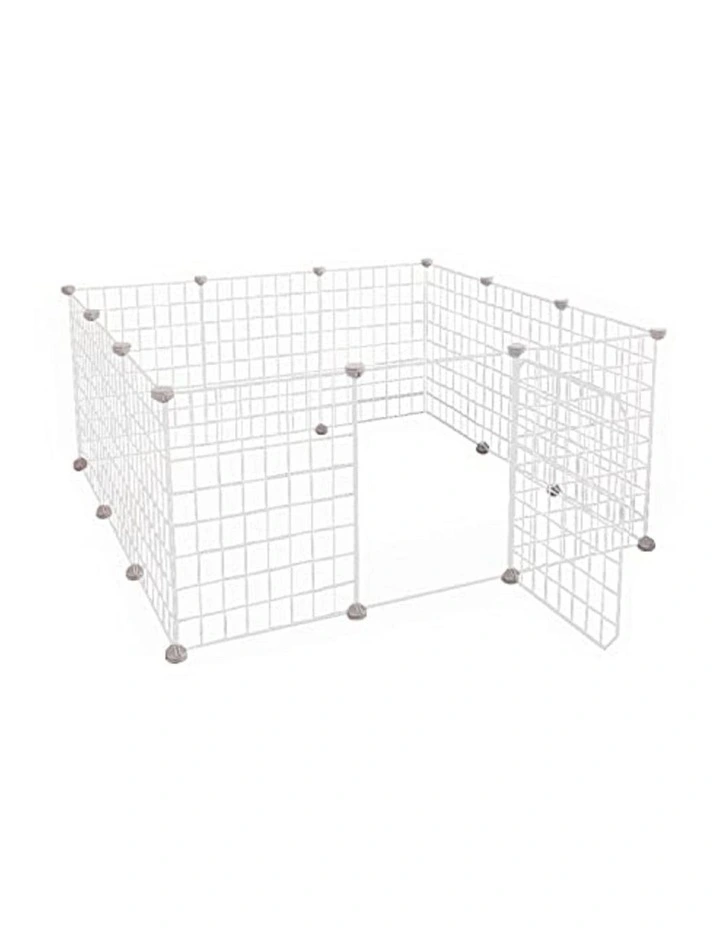 Multifunctional Aluminum Easy Assembly Small Pet Playpen in White