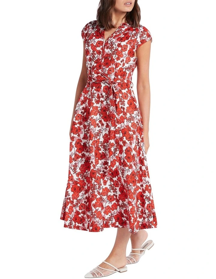 Bobbi Linen Dress in Poppy