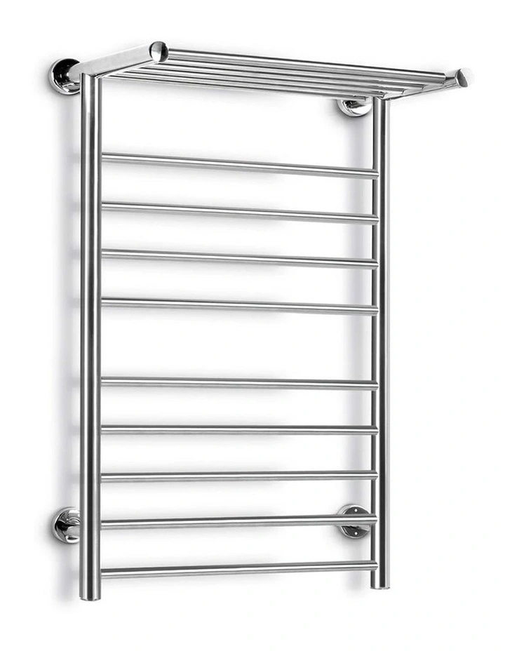 Electric Heated Towel Rail Rack Wall Mounted Clothes Dry Warmer 14 Bars