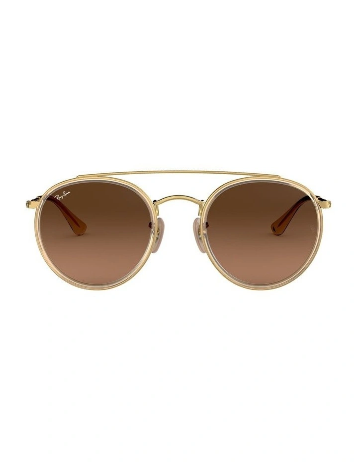 Round Double Bridge Gold RB3647N Sunglasses