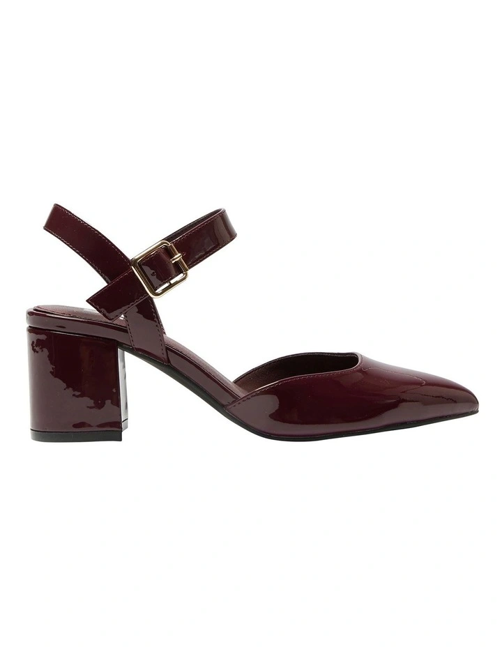 Ingrid Heeled Shoes in Wine Patent