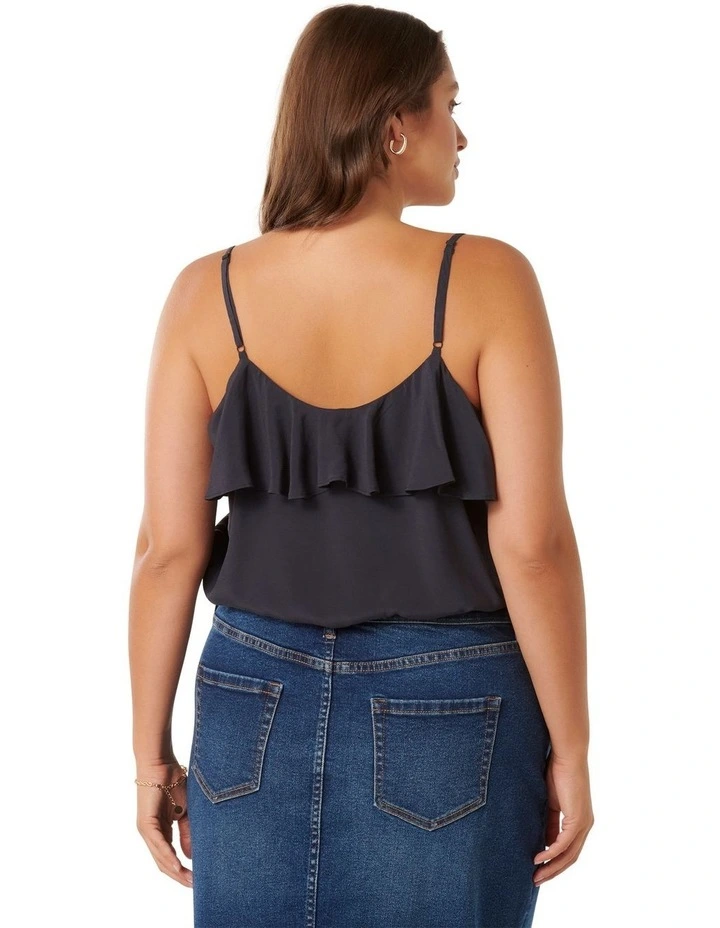 Cordelia Ruffle Camisole in Blue