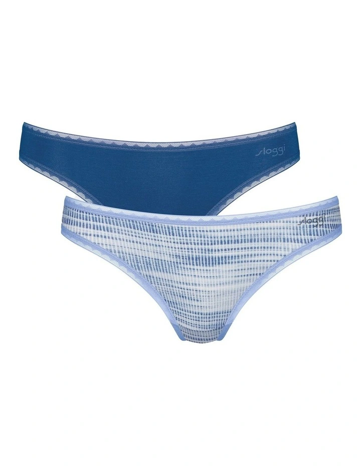 Go Brazil Brief 2 Pack in Blue Combination