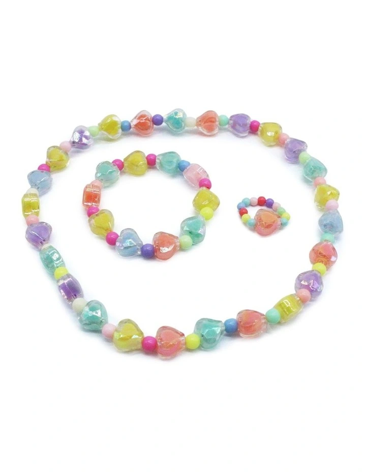 Necklace, Bracelet and Ring Set in Multi