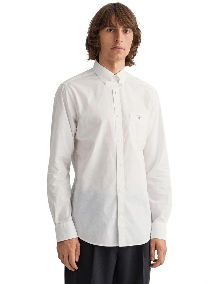 The Broadcloth Long Sleeve Shirt in White
