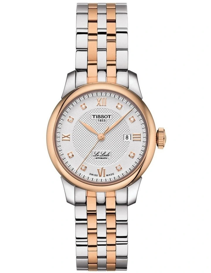 Le Locle Automatic Lady T0062072203600 Watch in Grey/Rose Gold