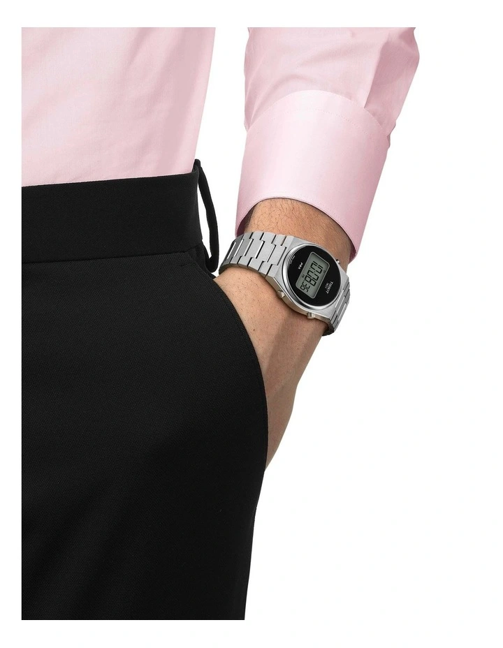 PRX Digital 35mm T1372631105000 Watch in Black/Silver