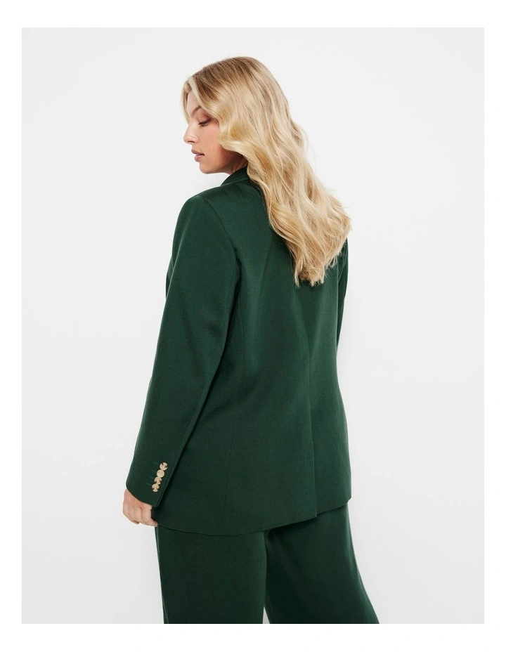 The Soft Twill Blazer in Dark Green