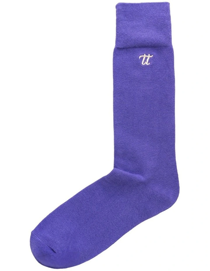 Men's Socks in Dark Violet 10 Pack