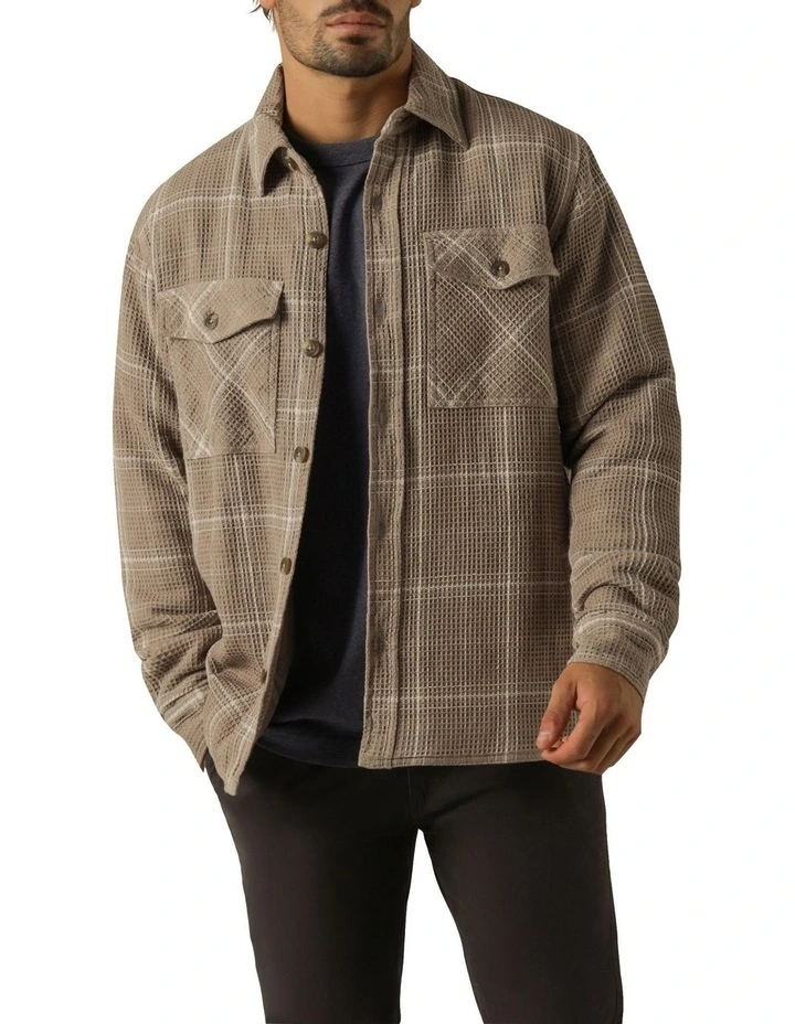 Marvin Plaid Jacket in Brown