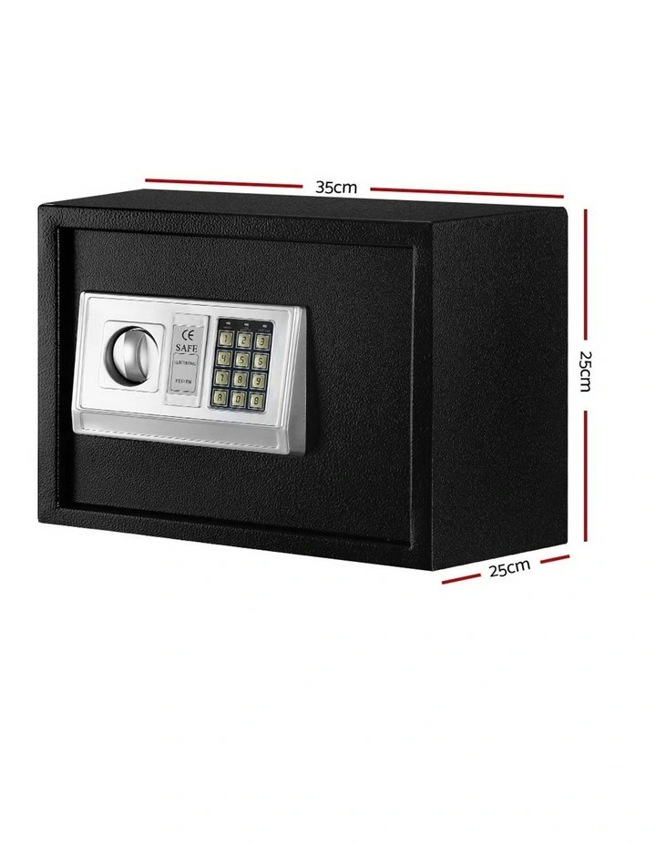 Electronic Digital Security Box 16L Black