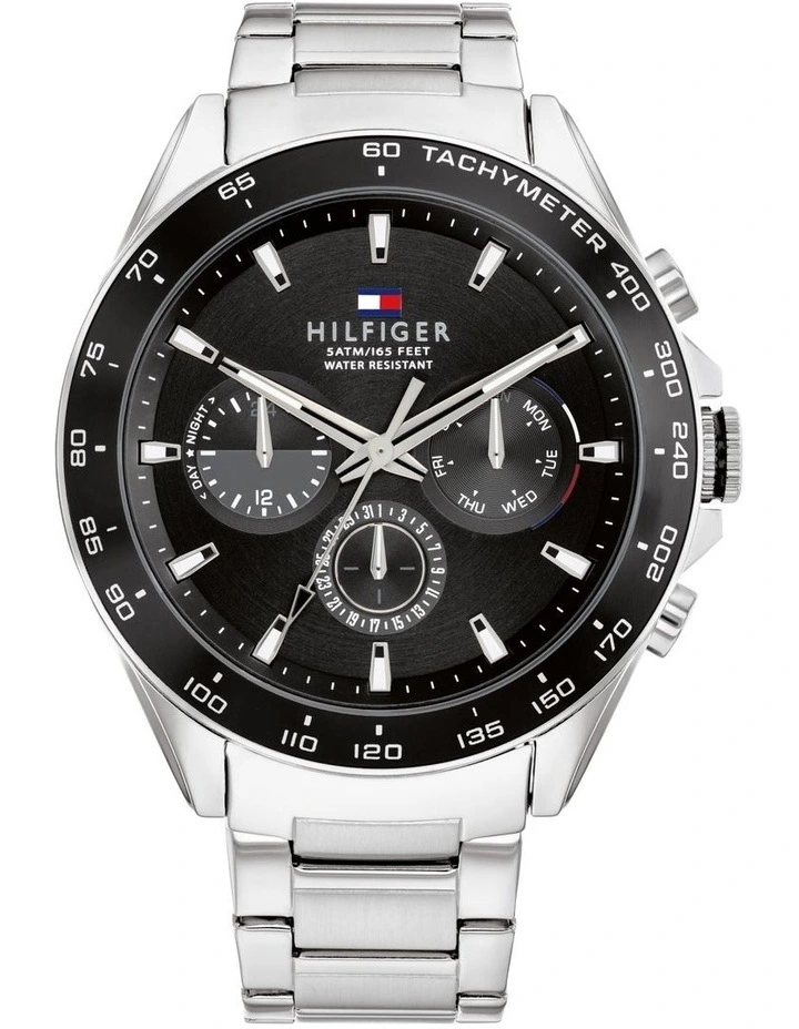 Owen Stainless Steel Watch in Black