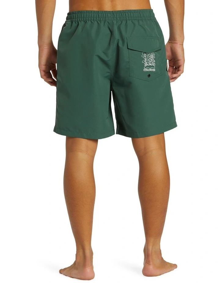 Remade Mix Volley 17 Swim Shorts in Forest