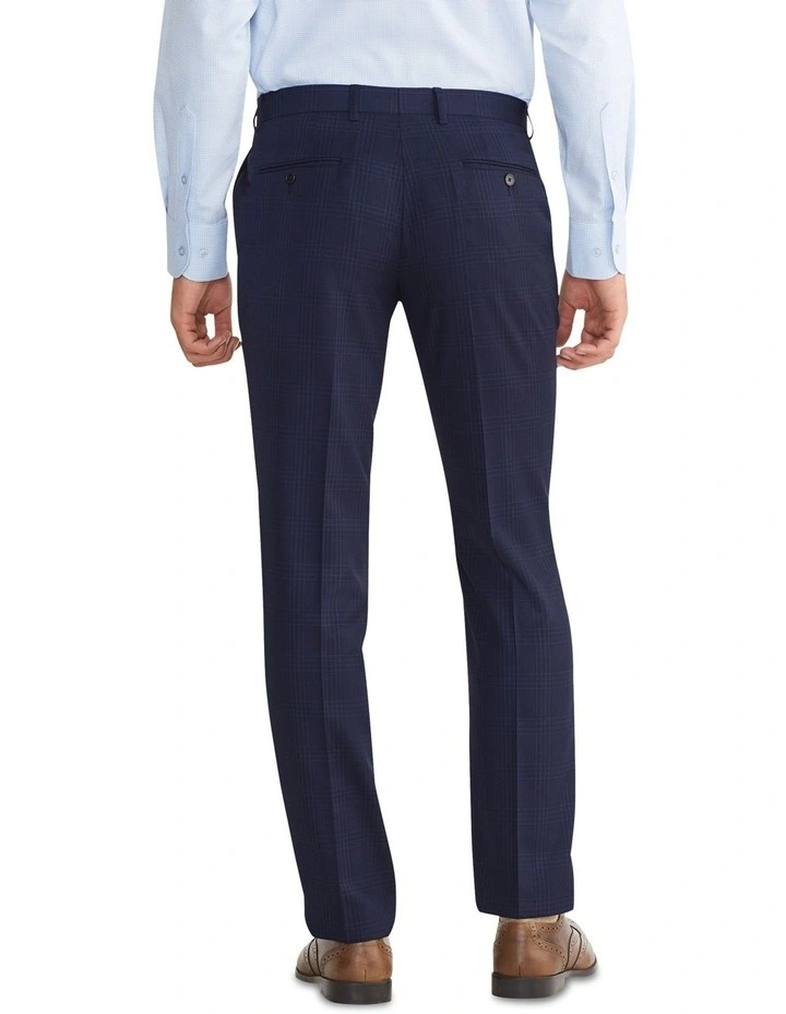Tailored Birdseye Check Suit Pant in Blue