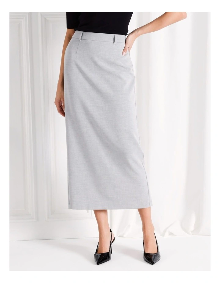 Column Maxi Skirt in Grey