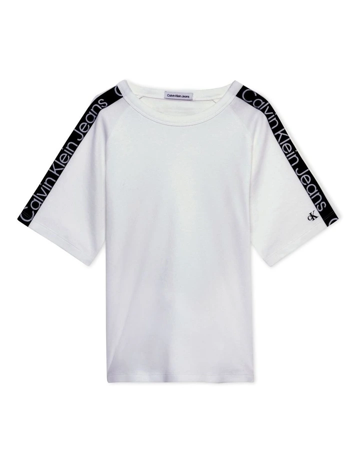 Tape Short Sleeve T-shirt in White