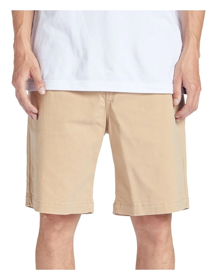 Worker Relaxed Chino Shorts in Beige