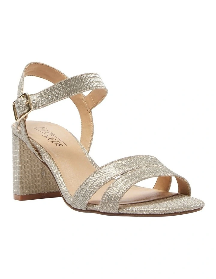 Unity Sandals in Soft Gold Fabric