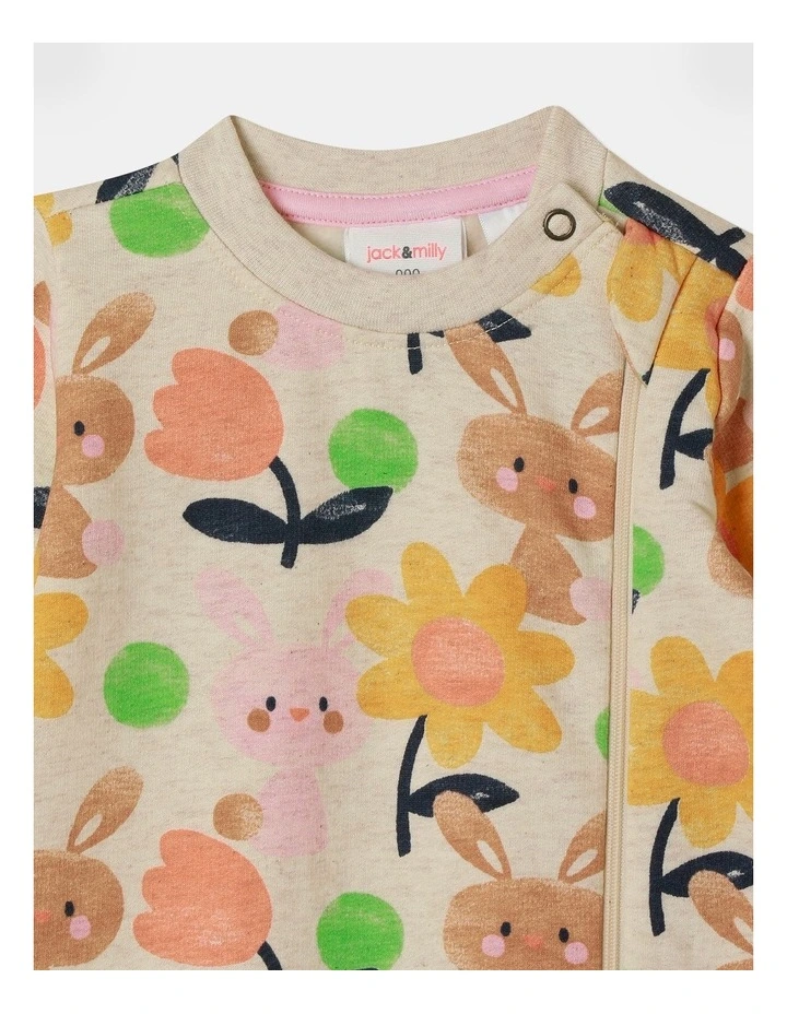 Charlie Fleece Coverall in Oat Marle