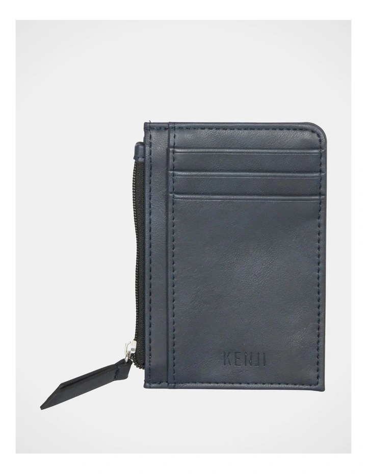 Zip Half Wallet in Navy