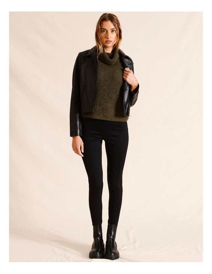 Ponte Slim Pant in Black