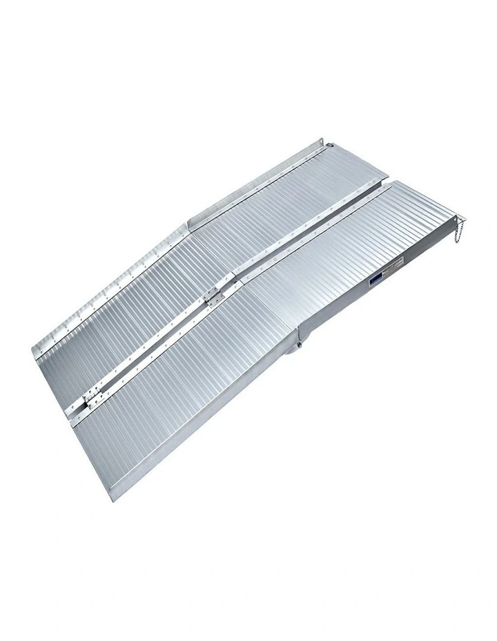 Aluminium Portable Non-Slip Wheelchair Ramp 4FT in Silver