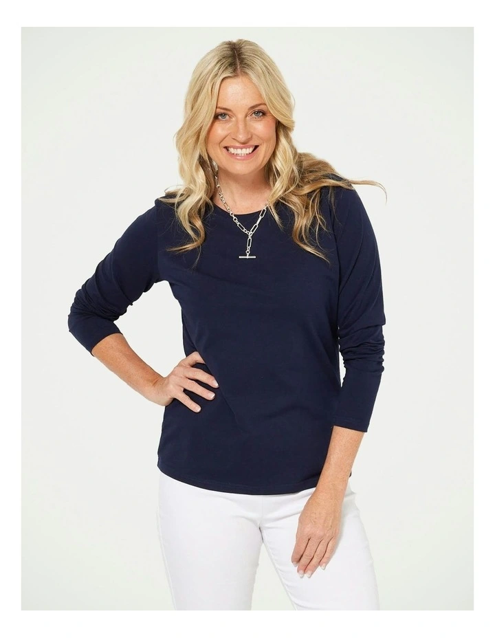 Camp Classic Long Sleeve Tee in Navy